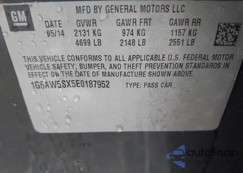 2014 Cadillac Cts Standard from USA, damaged, VIN 1G6AW5SX5E0187952